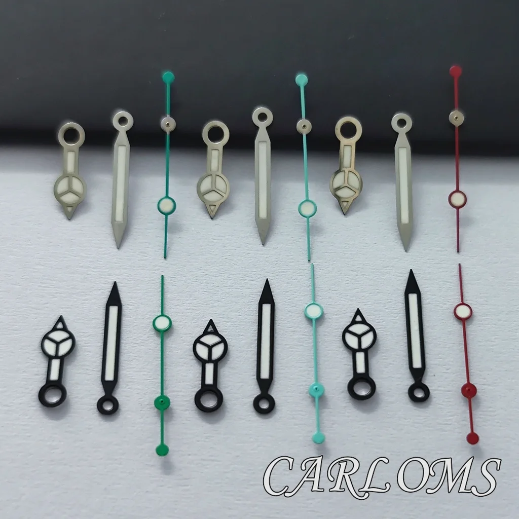Luminous Multi-Color Watch Hands in Silver, Gold, Rose, and Black
