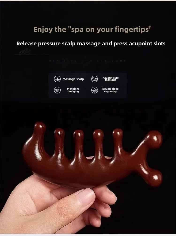 Round Head Massage Comb Stimulate Scalp Circulation Hair Growth Anti-Static Wide Tooth Design