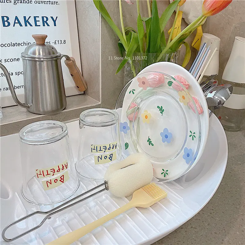 Household Bowl Rack Drain Basket Cup Rack Kitchen Fruit Food Storage Basket Countertop Storage Put Tableware