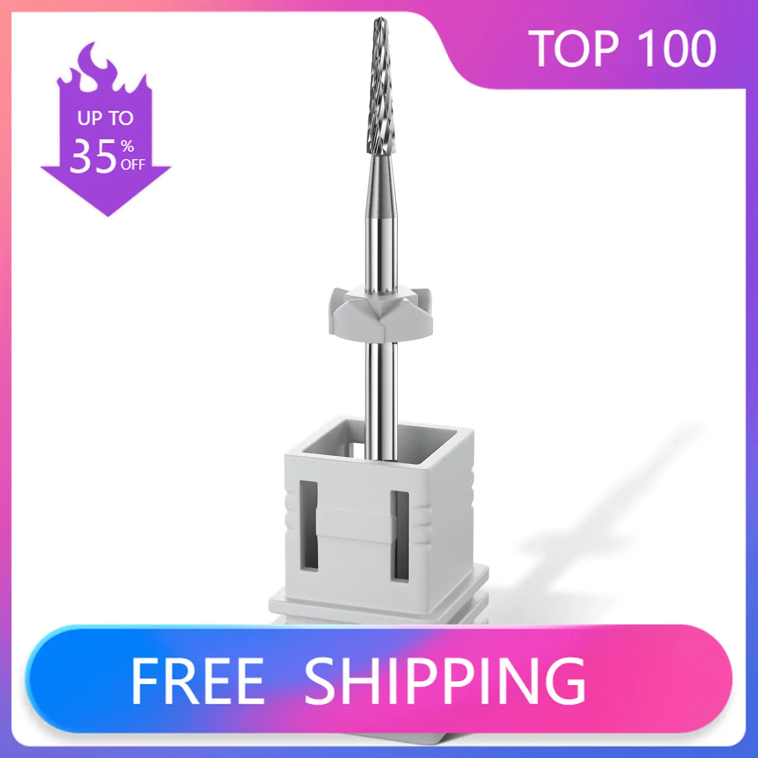 3/32” Tungsten Nail Drill Bit Cuticle Remover Cutter Bits for Acrylic