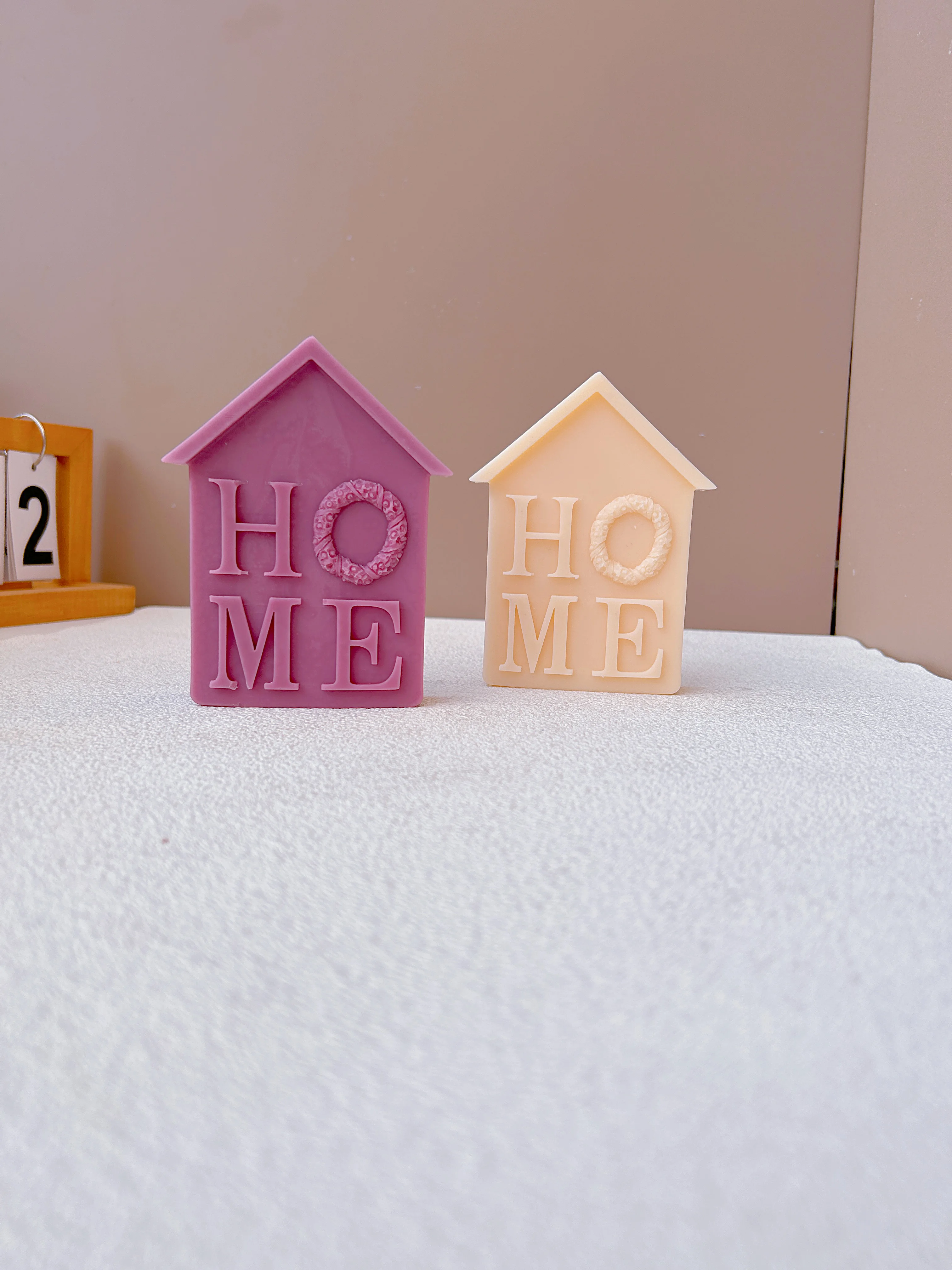 

New Christmas House Shape Candle Mold Home Letter Candle Silicone Mold Party Christmas Home Decoration Gift