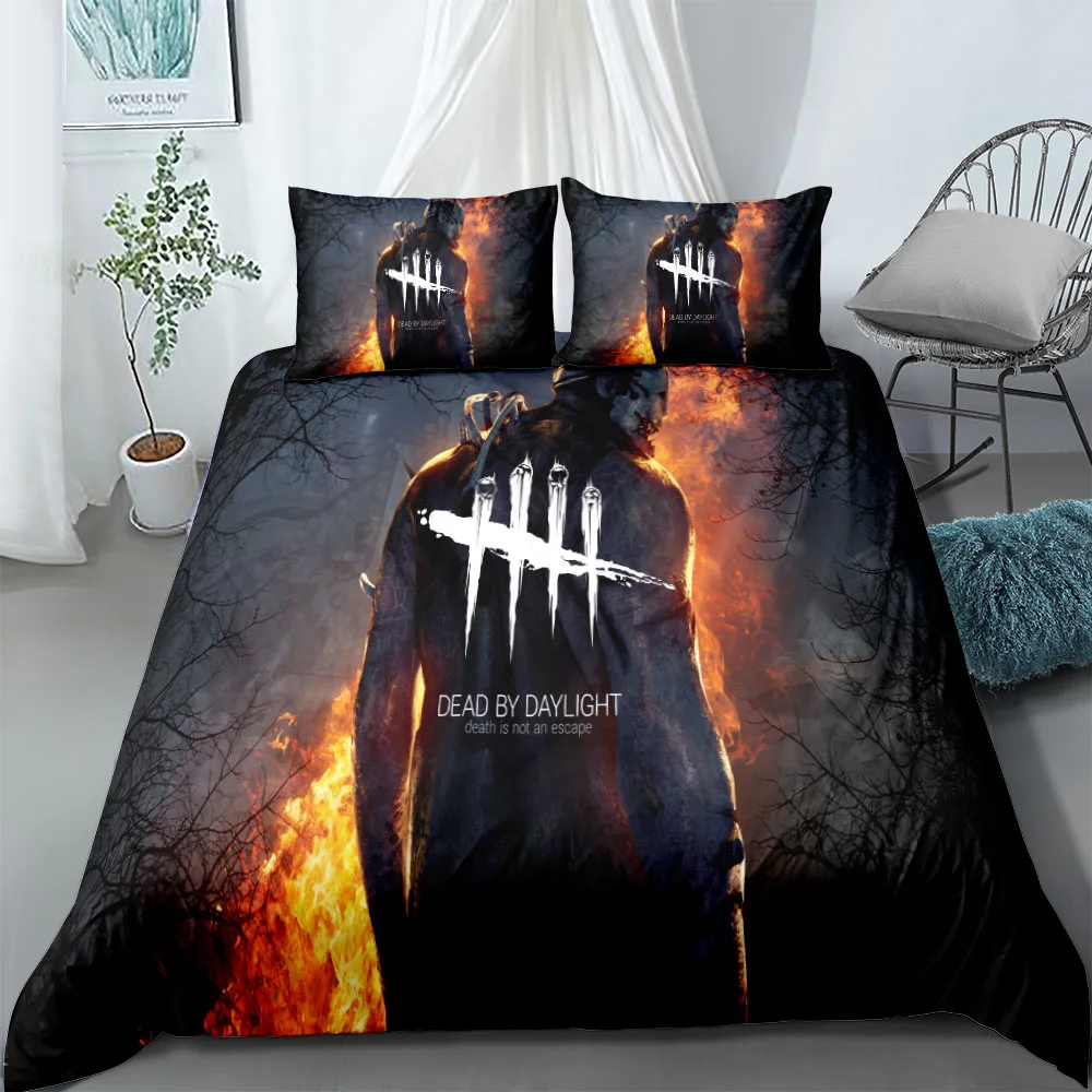 

Stuning Dead by Daynight Game Bedding Set King Queen Double Full Twin Single Size Duvet Cover Pillow Case Bed Linen Set