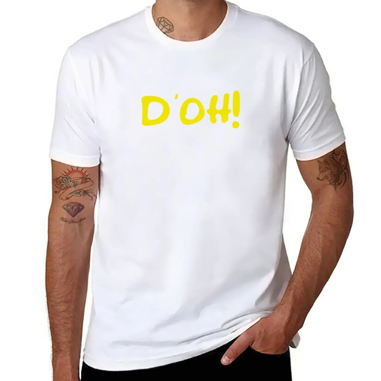

customs animal prinfor boys t shirts for men cotton D'oh! T-Shirt oversized t shirt men clothing graphic t shirts