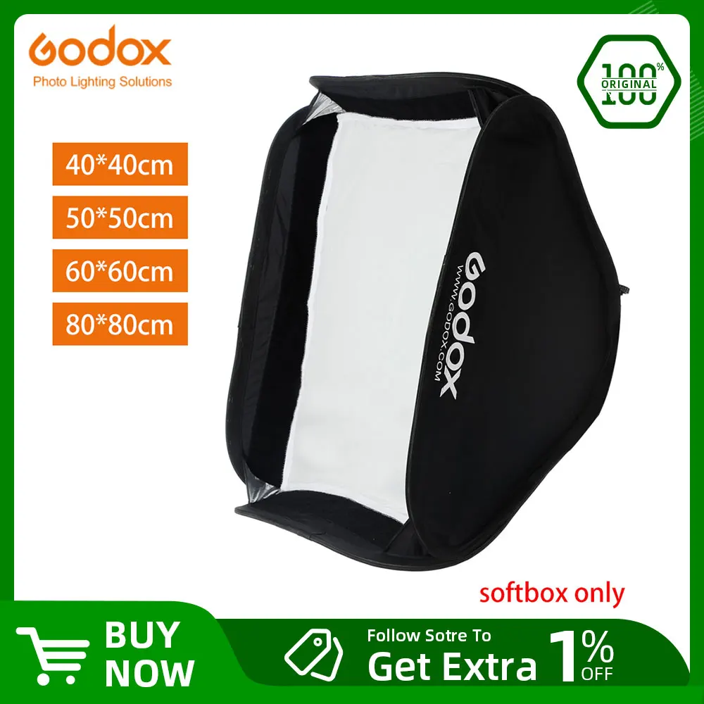Photography Softbox Godox 40x40cm 50x50cm 60x60cm 80x80cm Foldable