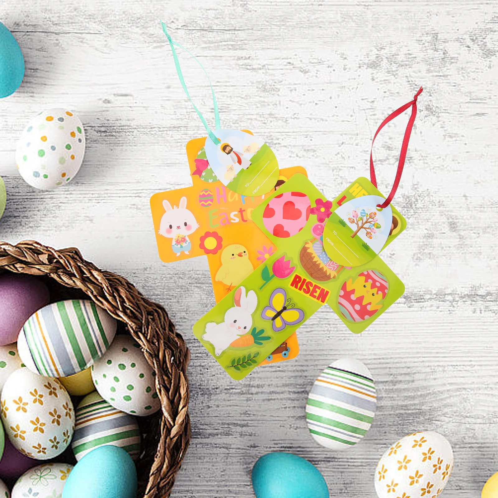 

Easter Card DIY Cross Accessories Decoration Ornament Sticker Gift Crafts Kits for Kids Stickers Decorate