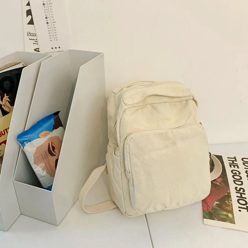 Women's Shoulder Bag 2024 New Leisure Art Wash Canvas Simple and Lazy Solid Color Fashion Travel Bag