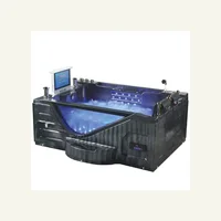 Modern bathroom black big sexy massage bathtub for fat people 1