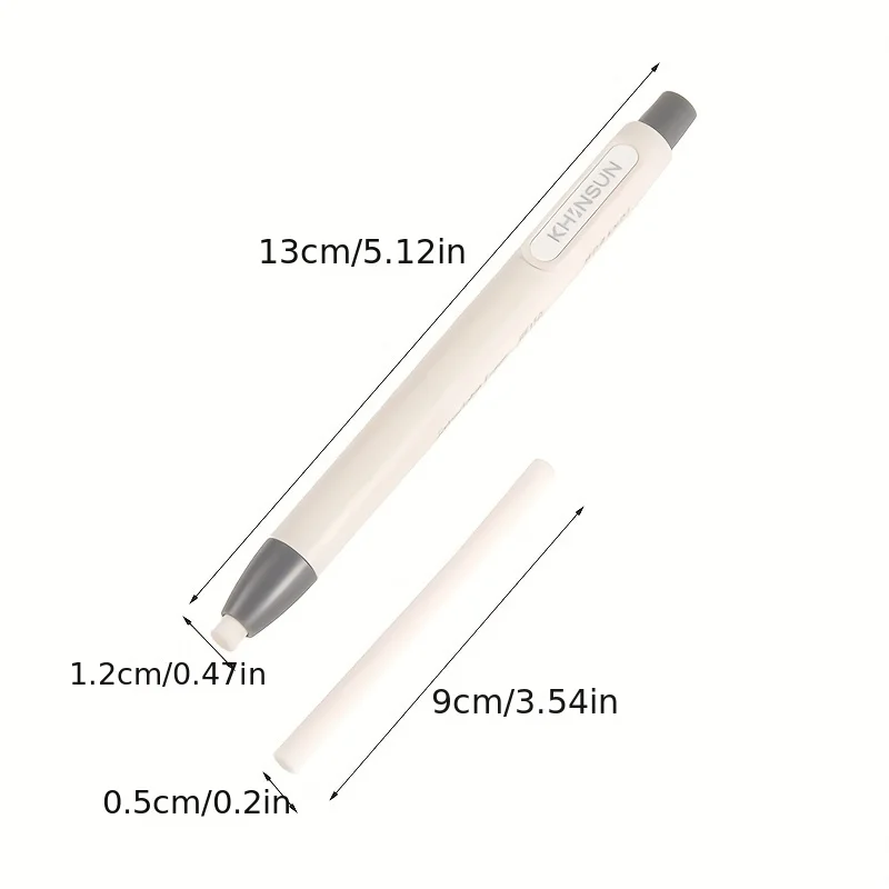 24pcs/set Pen Shape Press Type Pencil Eraser Replaceable Core Sketching Painting Writing Erase Supplies Japanese Stationery 5