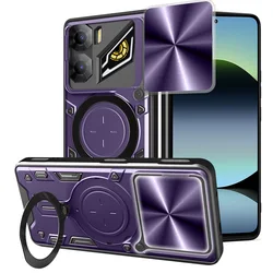 Slim Shockproof Kickstand Case with Lens Protector for ZTE nubia Neo 2 (PURPLE)