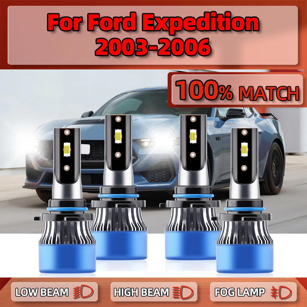 

240W 40000LM Canbus LED Lamps 9005 HB3 9006 HB4 Car Headlight Bulbs 12V 6000K White For Ford Expedition 2003 2004 2005 2006