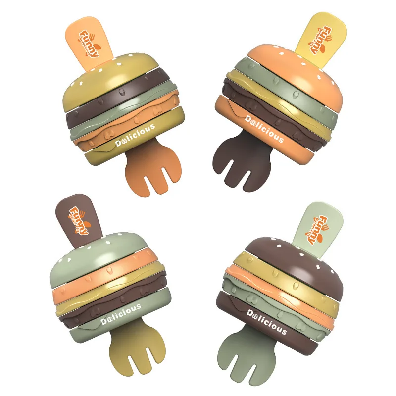 

New Hamburger Twist It Music Toys Children's Puzzle Cartoon Cute Hamburger Mini Stress Relieving Baby Early Education Toys
