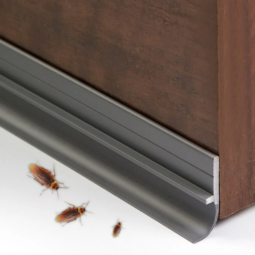 Self-Adhesive Soundproof PVC Door Bottom Seal Strip - Under Door Guard and Gap Stopper