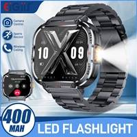EIGIIS 2025 Smart Watches for Men with  flashlight  Bluetooth Answer/Make Call 100+ Sports Modes Heart Rate SpO2 Sleep Monitor