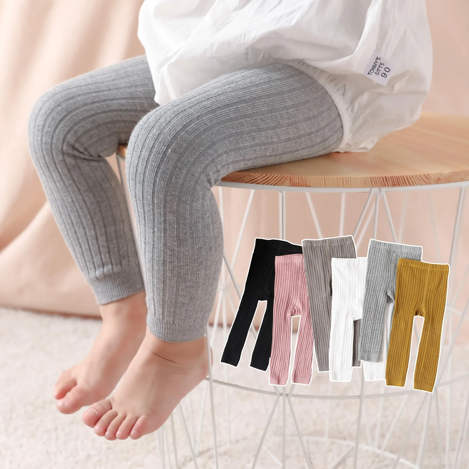 Girl Leggings Spring Autumn Baby Newborn Soild Color Cotton 0-6 Years