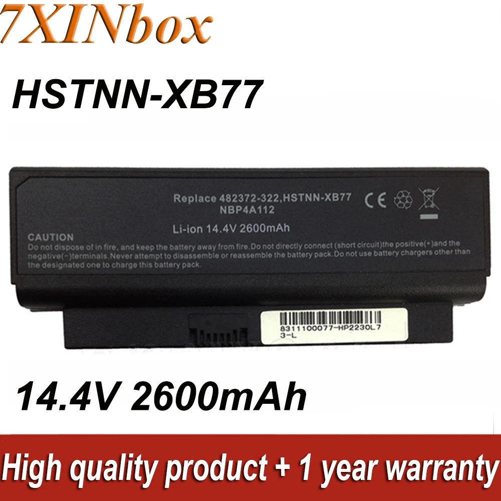 

HSTNN-XB77 Laptop Battery 14.4V 2600mAh 482372-322 For HP Compaq Presario CQ20-100 CQ20-200 CQ20-300 Notebook Battery HSTNN-OB77