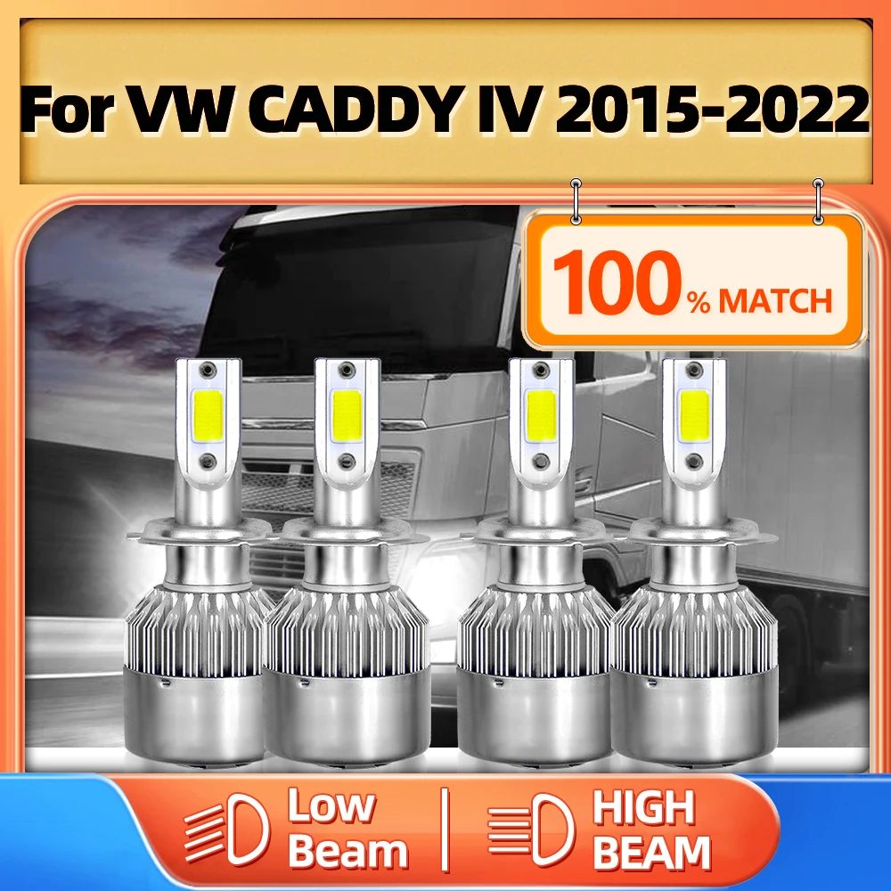 

40000LM 240W Truck Led Headlight 6000K High Low Beam Car Lights 12V For VW CADDY IV 2015 2016 2017 2018 2019 2020 2021 2022
