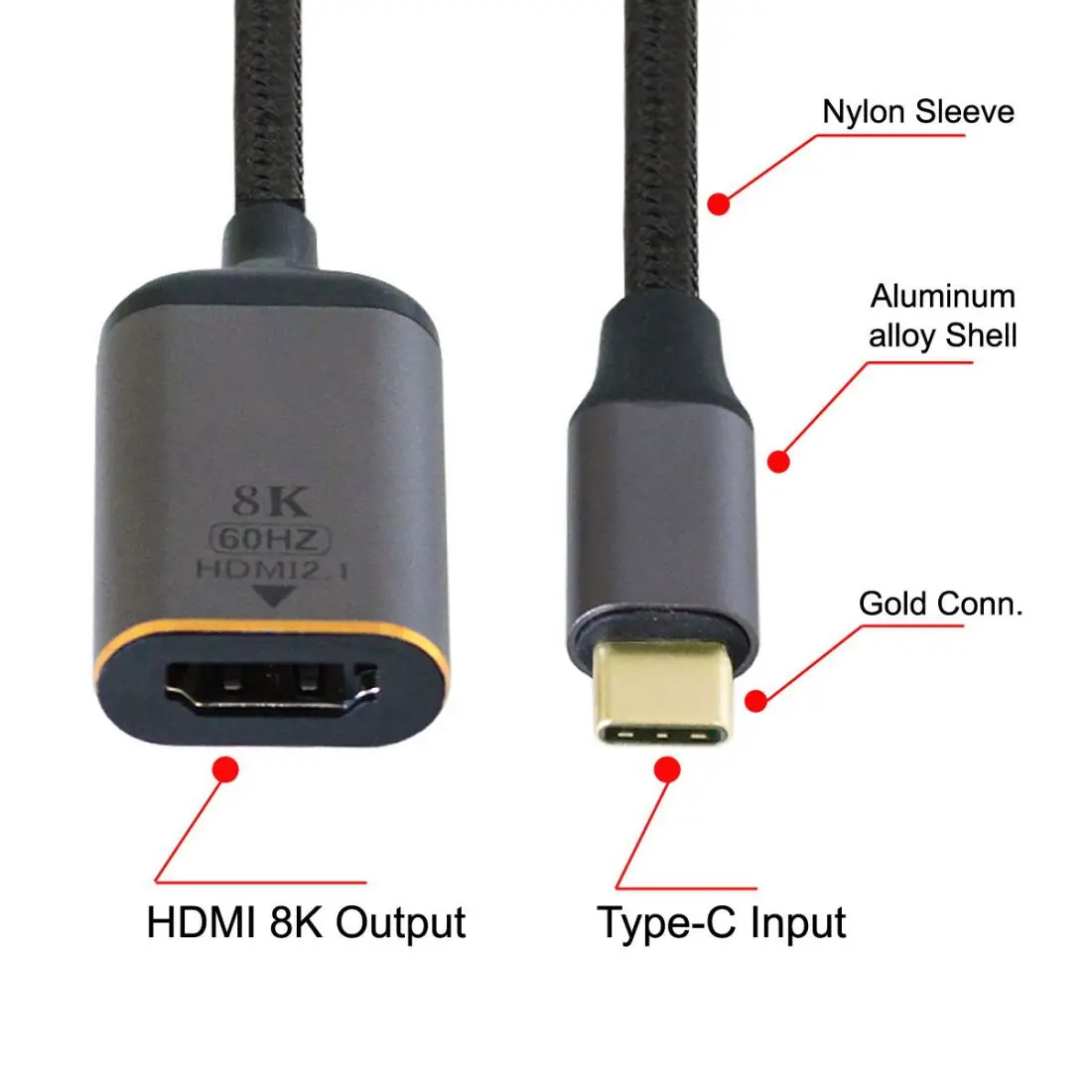 

Xiwai USB-C Type-C USB4 от источника к женскому HDTV 2,0 кабель дисплей 8K 60 Гц UHD 4K HDTV