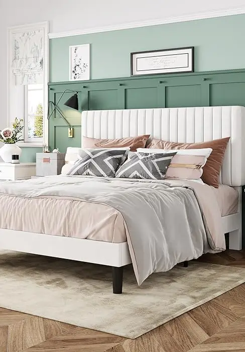 white bed