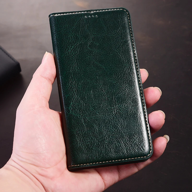 Magnetic Flip Leather Phone Case with Bracket Feature