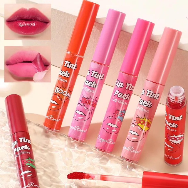 Peel Off Rose Red Lip gloss Lip Outline Contour Tattoo Lip Stain Waterproof Transfer Resistant Tear Off Peel Off Lipstick Makeup