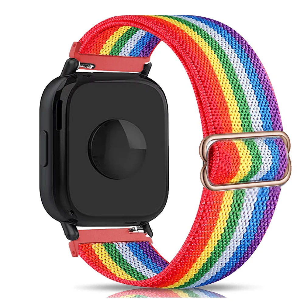 Breathable Adjustable Elastic Nylon Smartwatch Strap Bracelet