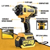 BINGK 2000N.M Torque Brushless Electric Impact Wrench For Trucks 1/2 inch Lithium-Ion Battery Cordless Wrench Driver Power Toos 4