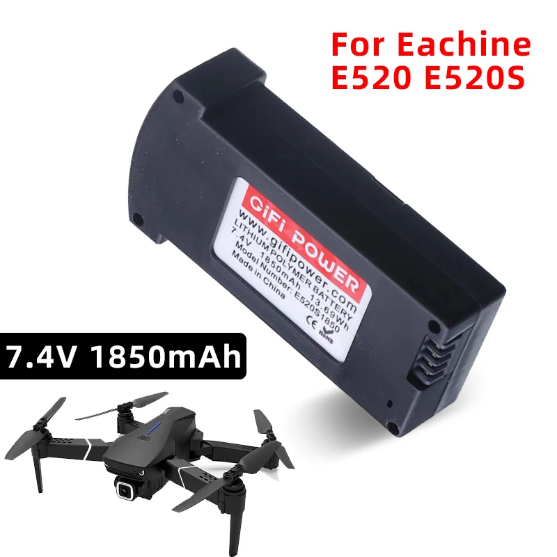 

7.4V 1850mAh LiPo Drones Battery For E520 E520S JD-22S RC Quadcopter Spare Parts Eachine E520 E520S Drone Battery with Charger