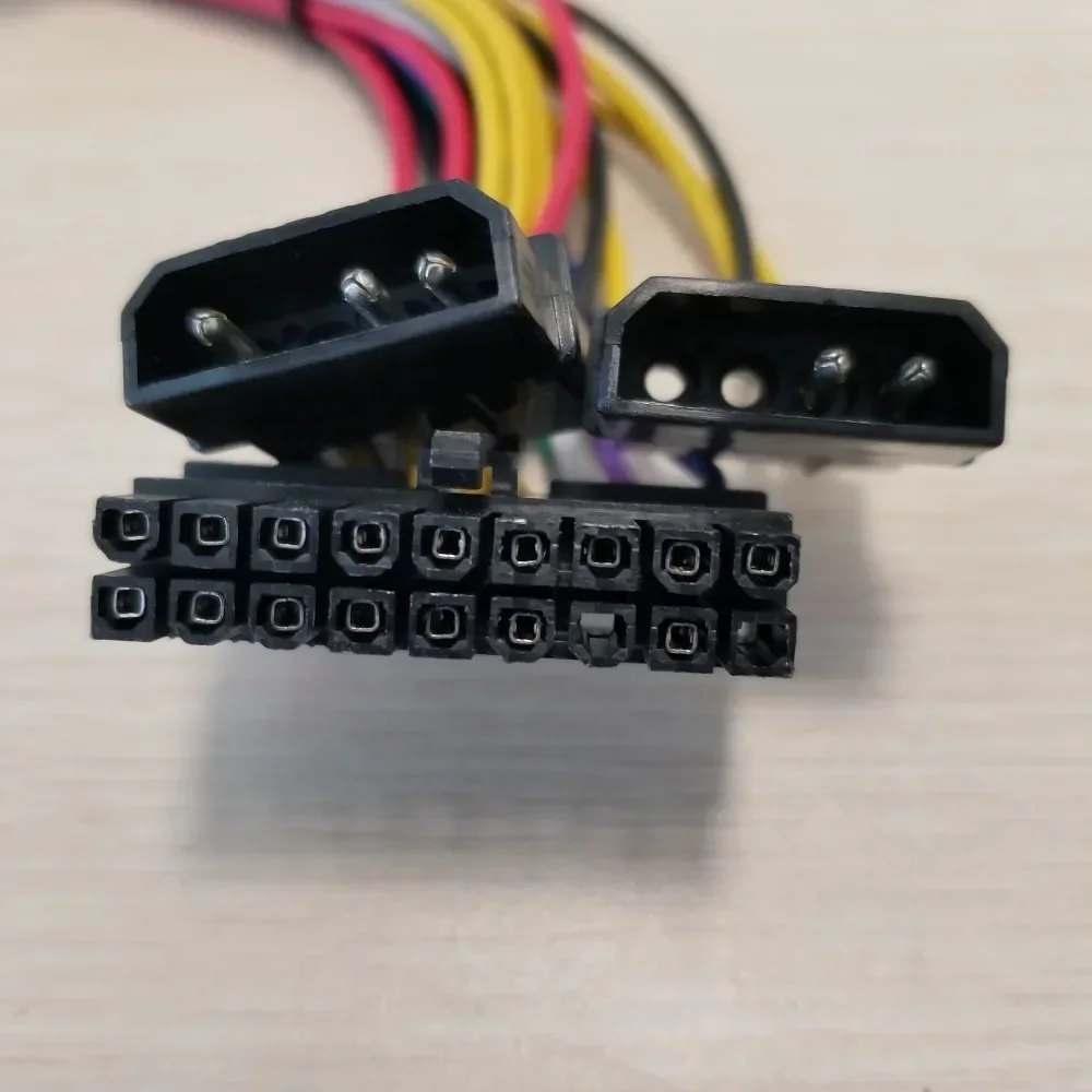 Atx Dual Ide Molex Converter Adapter Cabo de Alimentação para hp Z600 Servidor Workstation 18awg 24pin para 18pin 6pin - Imagem 2