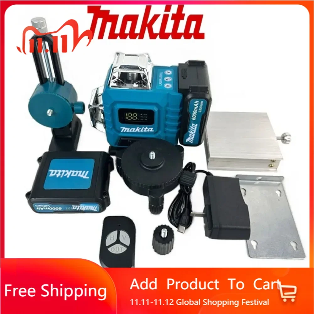 

Лазерный уровень Makita12V, 12 линий, горизонтальный и зеленый цвет
