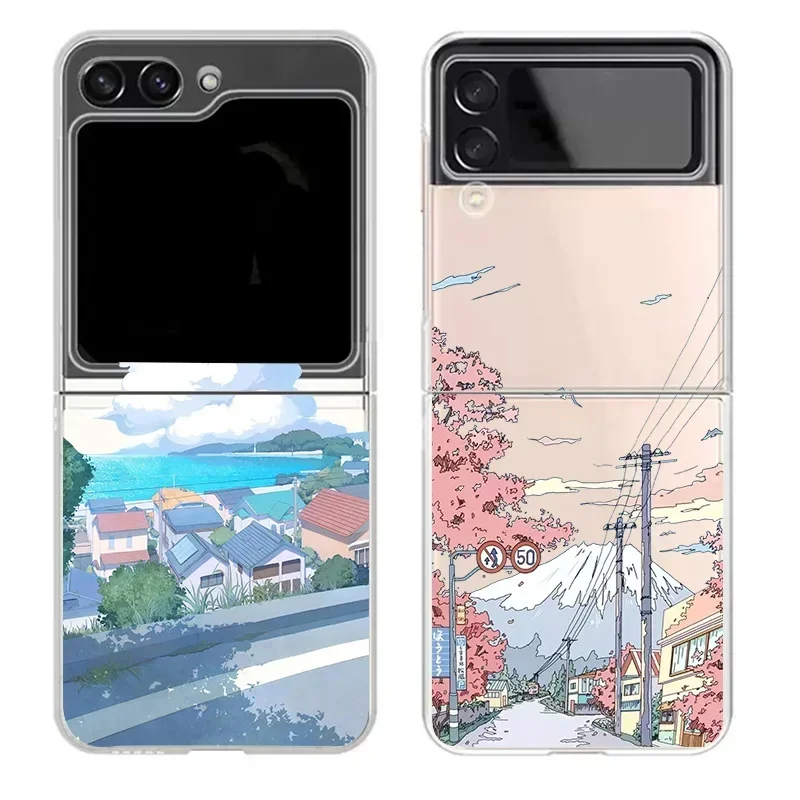 Anime Scenery Transparent Clear Landscape Phone Case
