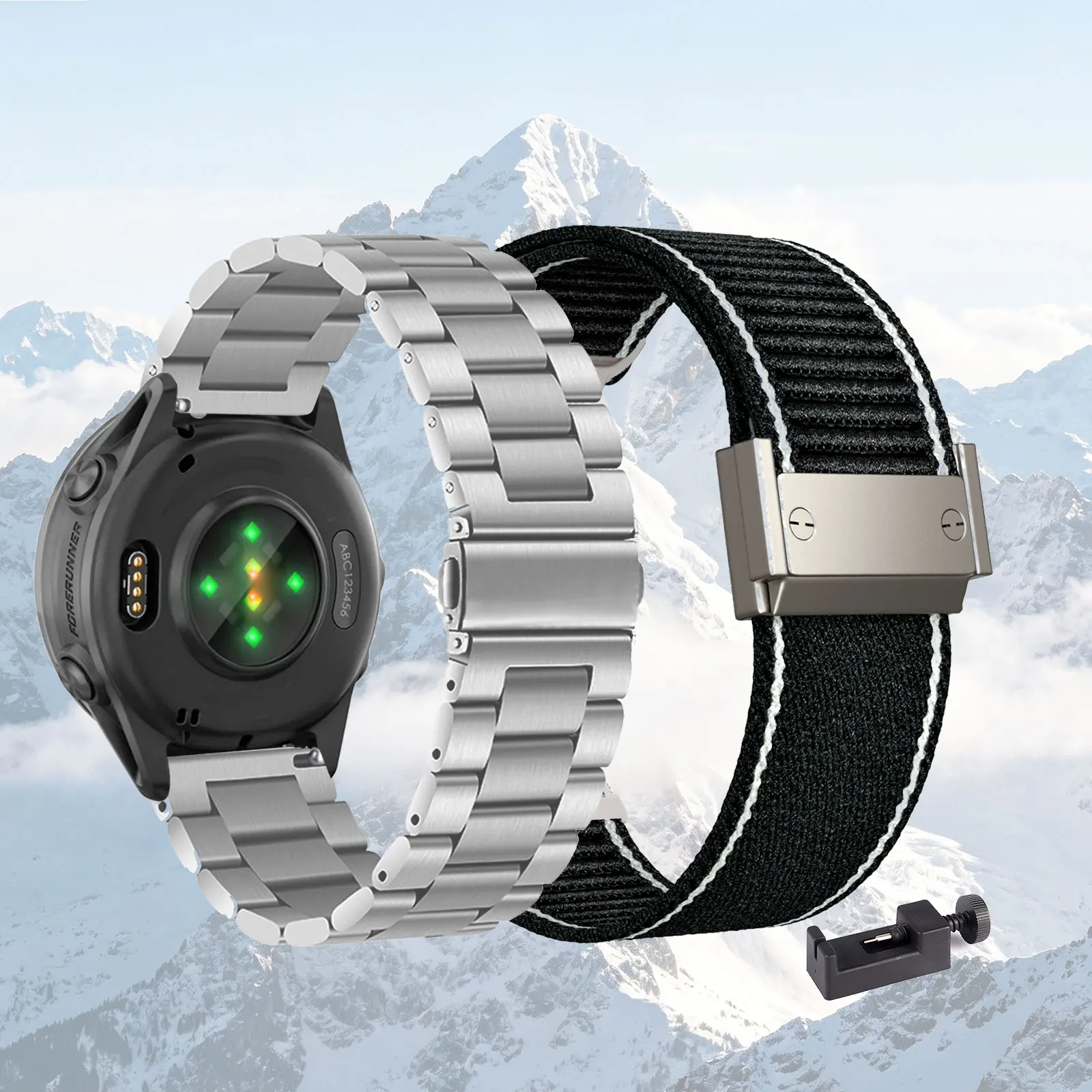 Dual-Pack: Premium Metal & Nylon Watch Bands