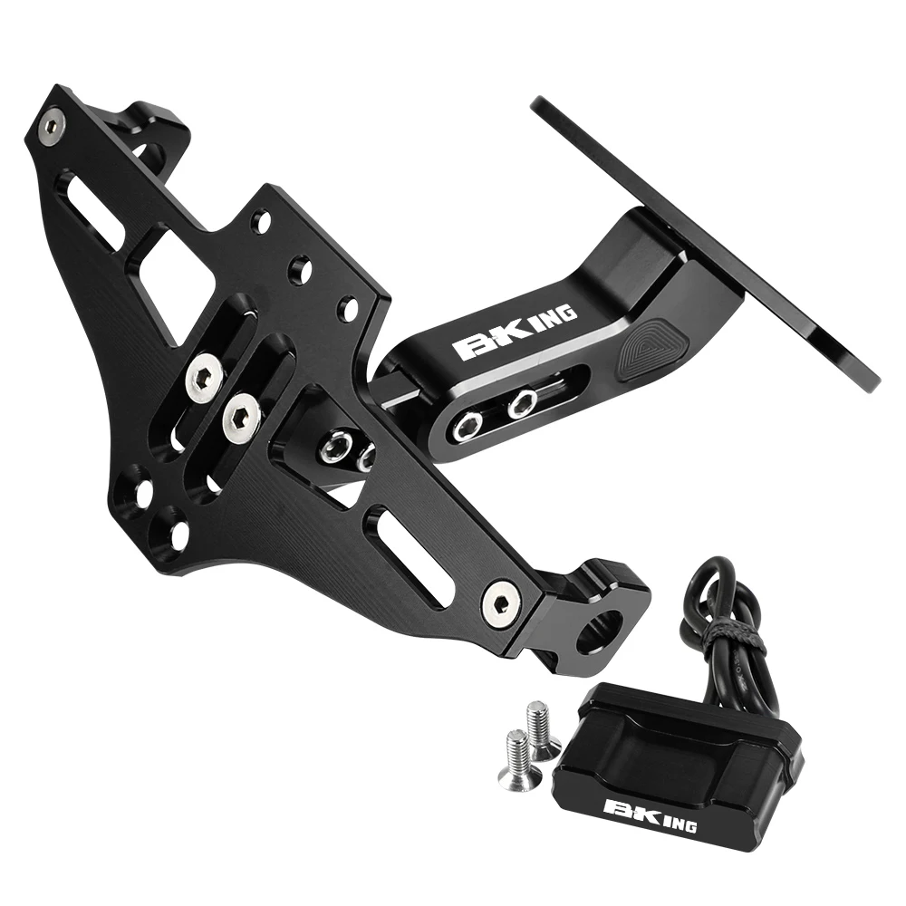 

For Suzuki B-KING 1300 1340 Bking1300 2008 2009 - 2012 Motorcycle Fender Eliminator Adjustable License Plate Holder Bracket LED