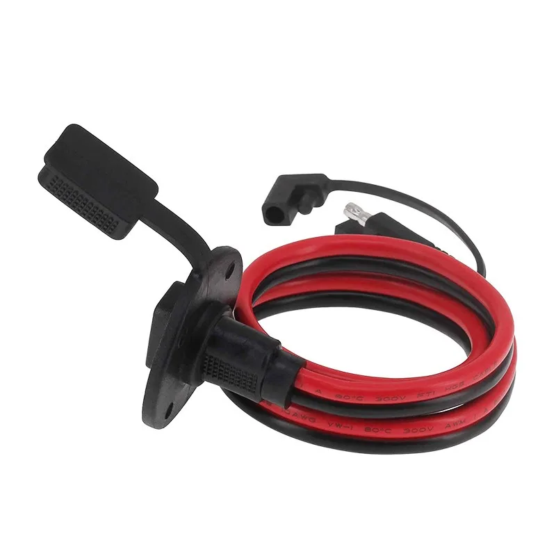 2Pcs 12 AWG Presa SAE Solare Porta per Parete Laterale Resistente Alle