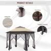 Gazebo 13' X 13' Pop Up Canopy, Hexagonal Canopy Shelter With 6 Zippered Mesh, Event Tent With Strong Steel Frame For Canopy 5