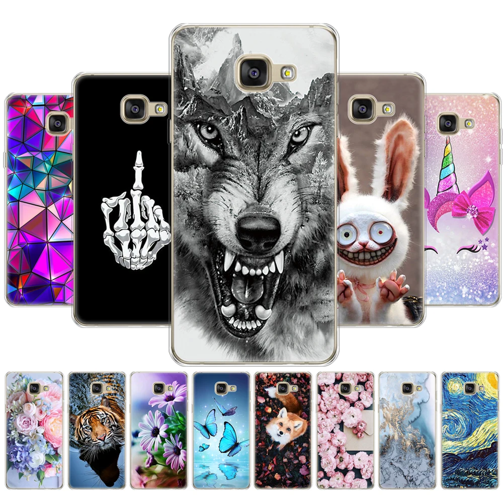 Custodia Per Telefono Per Samsung Galaxy A3 A5 A7 2016 Cover Posteriore In Tpu Morbido Protettiva Per Capa Samsung A3 A5 A7 2016 Cover Fiore Di Silico