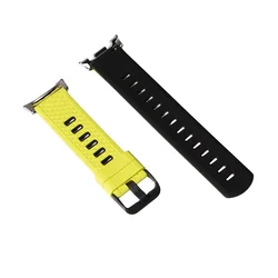 Two - Tone Silicone Sport Bracelet Strap Accessory - Watch 8 Classic 46mm (LY Black)