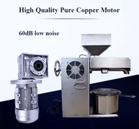 Commercial Oil Press 220V Stainless Steel Peanuts Walnuts Sunflower Seeds Oil Making Pressing Machine Food Processor 2