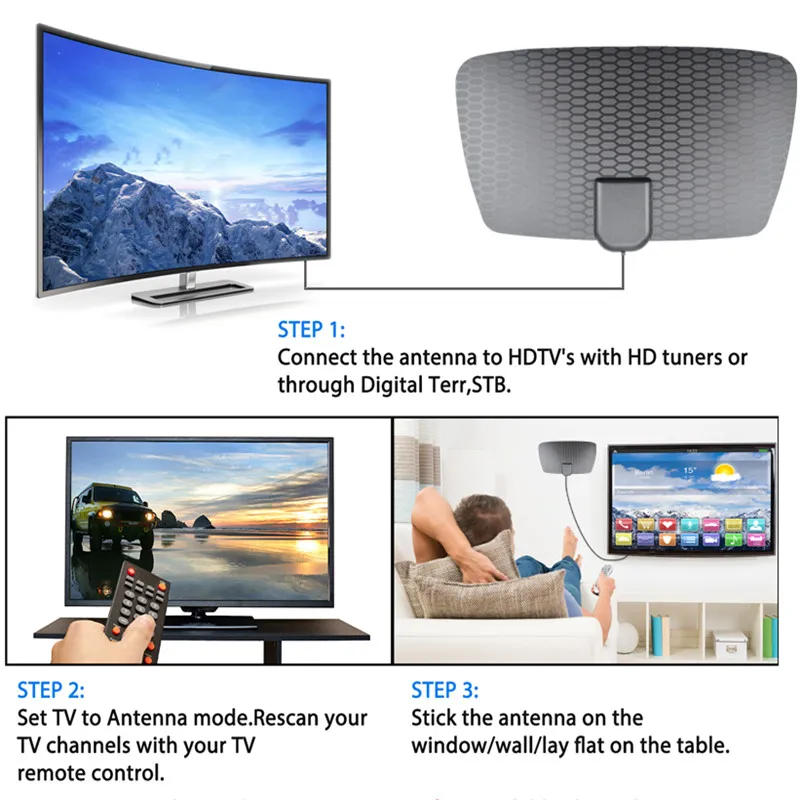 now tv stick HD Digital TV Antenna  Range - Support 4K 8K 1080p Fire tv Stick and All TVs - Indoor Smart Switch Amplifier Signal Booster hd antenna