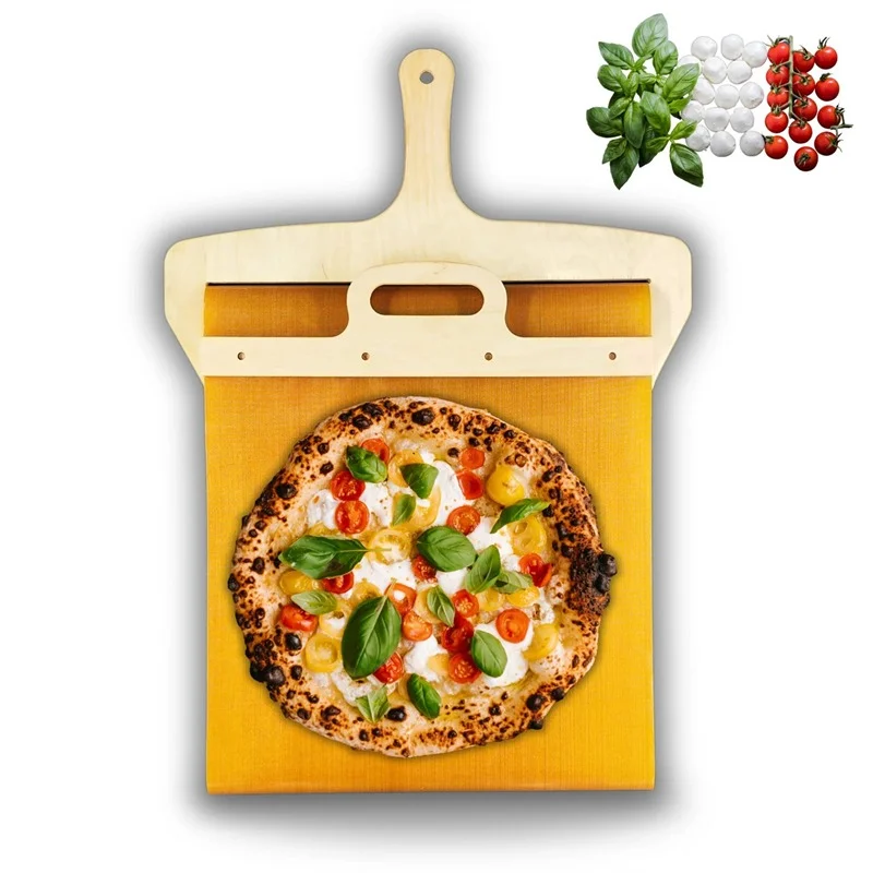 Pelle à Pizza Coulissante Magique Antiarina, Spatule avec Manche en Bois,  Lève-Gâteau, Transfert Escalade, Cuisine - AliExpress