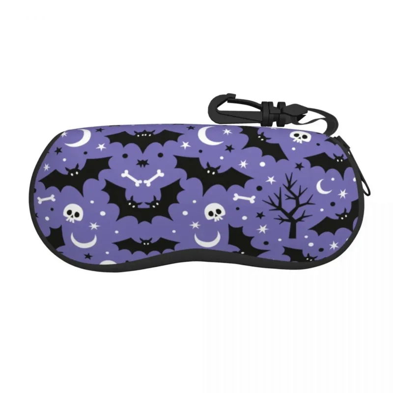 

Custom Halloween Spooky Bats Skull Glasses Case Stylish Goth Occult Witch Shell Eyeglasses Case Sunglasses Box