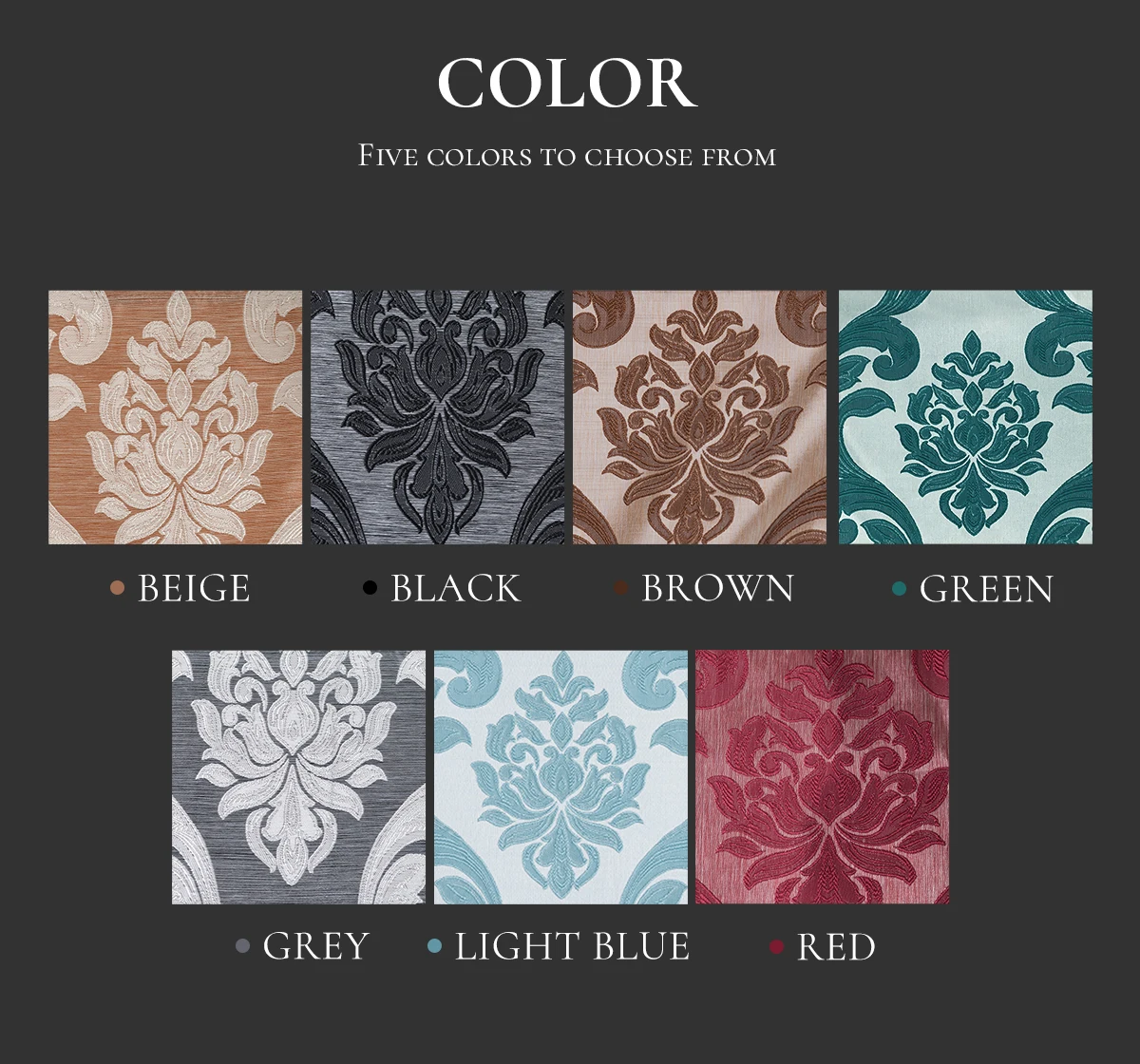 Description Picture 4 of itemLuxury Jacquard Weave Valance for Living Room Pattern Short Curtains Ins Popular Valance Kitchen Window Home Decoration 1 PC