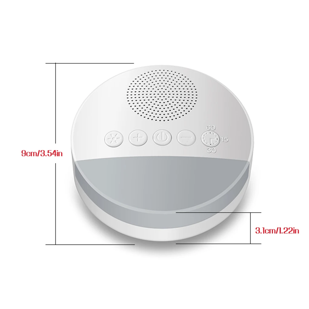White Noise Machine Baby Sleep Soother Sound Player Night Light Auto-off Timer