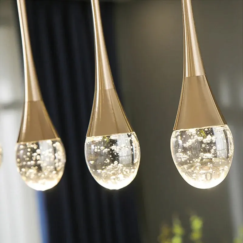 Modern Crystal Pendant Lamp for Bedroom Hanging Lights Ceiling Lighting Bedside Entrance Bathroom Decoration Light Fixture