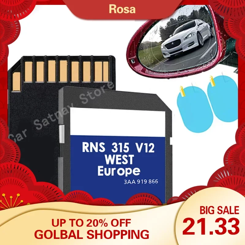 Rns 315 Aggiornamento Software Di Navigazione Sd Card 3 Aa051866 Europa Occidentale Per Vw Sat Nav Map