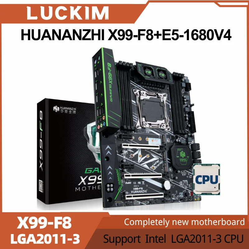 HUANANZHI X99-F8 + E5-1680V 4 Поддержка Intel LGA2011-3 CPU 8 x DDR4 слот памяти, максимальная поддержка 256 ГБ