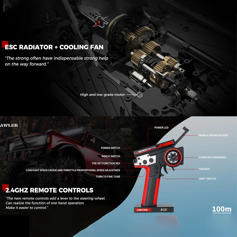 Nylon Off Road 4x4 Remote Control Car with Electric Winch