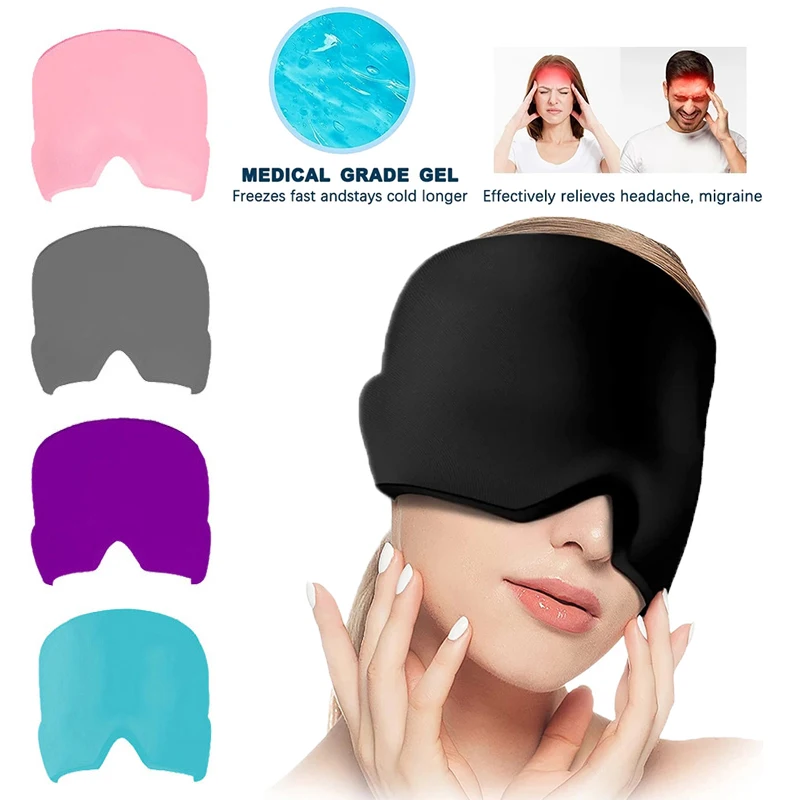 Masque en gel pour les yeux, thérapie chaude et froide, sauna, migraine,  pont unique, massage de la tête, instituts anti-stress, sommeil, chapeau de  glace, soins de santé