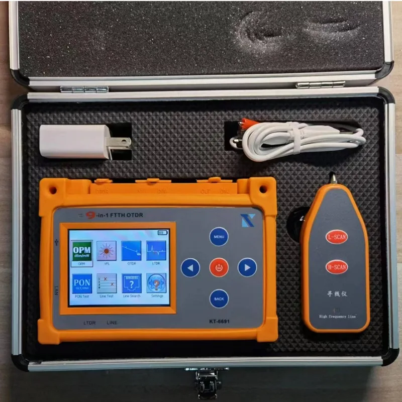 

Portuguese English 9 In 1 PON FTTH Special OTDR Optical Power Meter Stable Light Source VFL LTDR Light Loss Measurement
