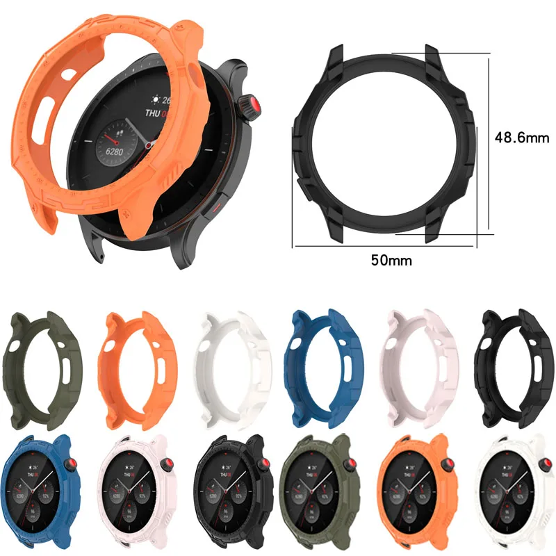 

Soft Edge Shell Glass Screen Protector Film Case For Amazfit GTR 4 Smart Watch Protective Bumper Cover GTR4 Frame Accessories