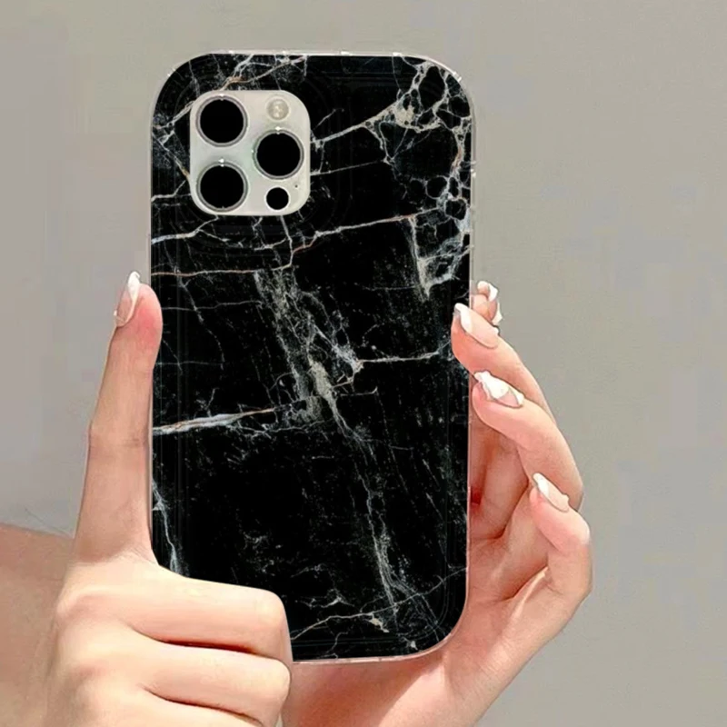 Elegant Artistic Marble Pattern Soft Silicone Shockproof Phone Case Cover